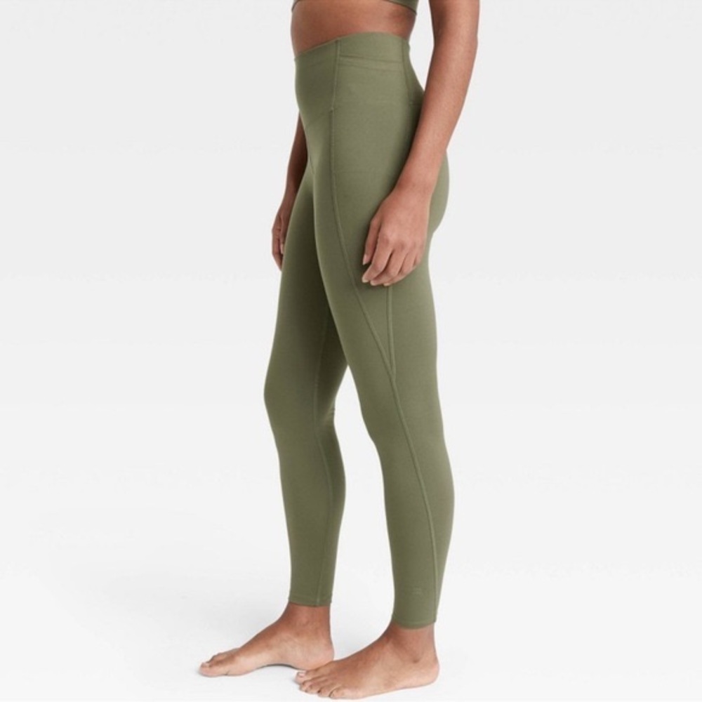 Moss Green High Waisted Leggings